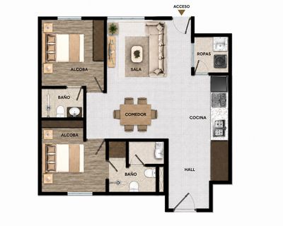 Apartamento 62 m²