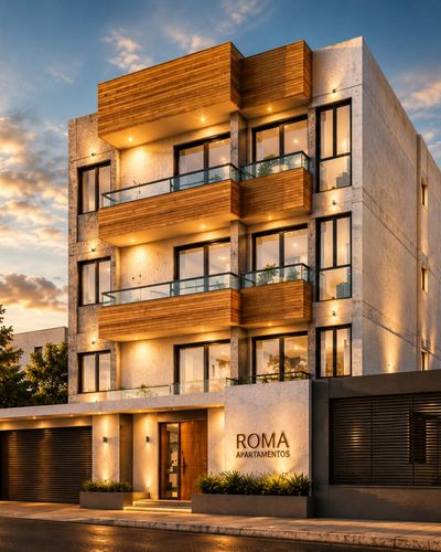 Roma Apartamentos — Render exterior